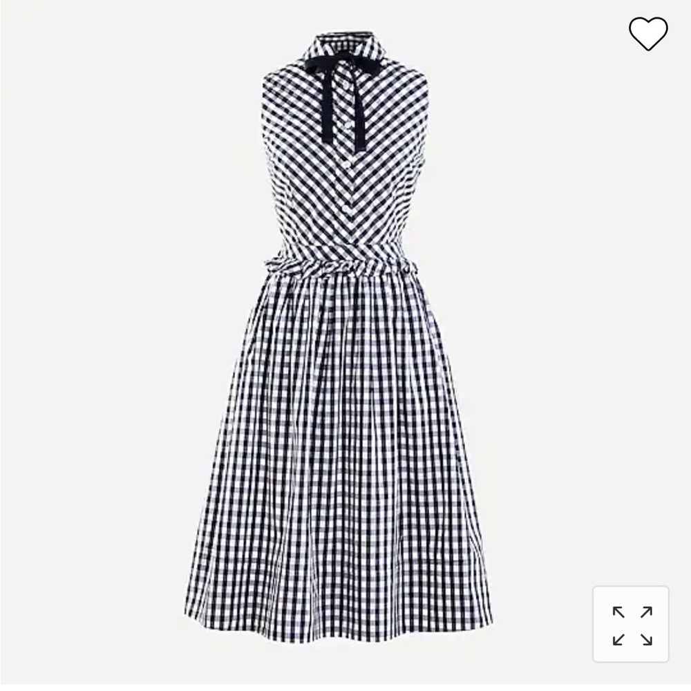 JCrew Navy blue and white dress